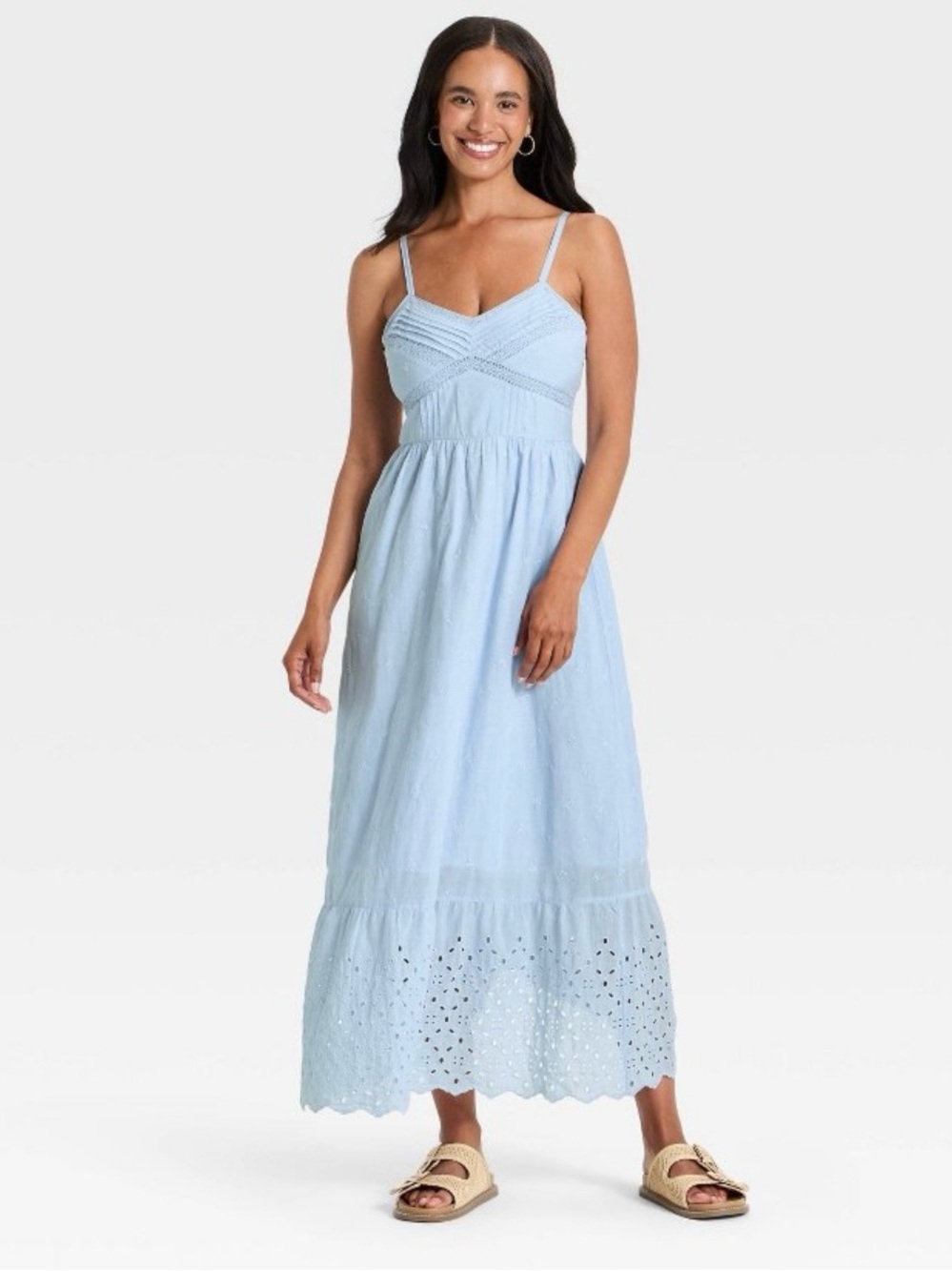 Universal Thread Women's Cami Midi Sundress Light Blue L (NWT)